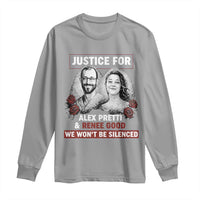Justice for Alex Pretti and Renee Good Long Sleeve Shirt We Won’t Be Silenced Minnesota Resistance Protest