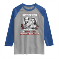 Justice for Alex Pretti and Renee Good Raglan Shirt We Won’t Be Silenced Minnesota Resistance Protest