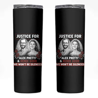 Justice for Alex Pretti and Renee Good Skinny Tumbler We Won’t Be Silenced Minnesota Resistance Protest