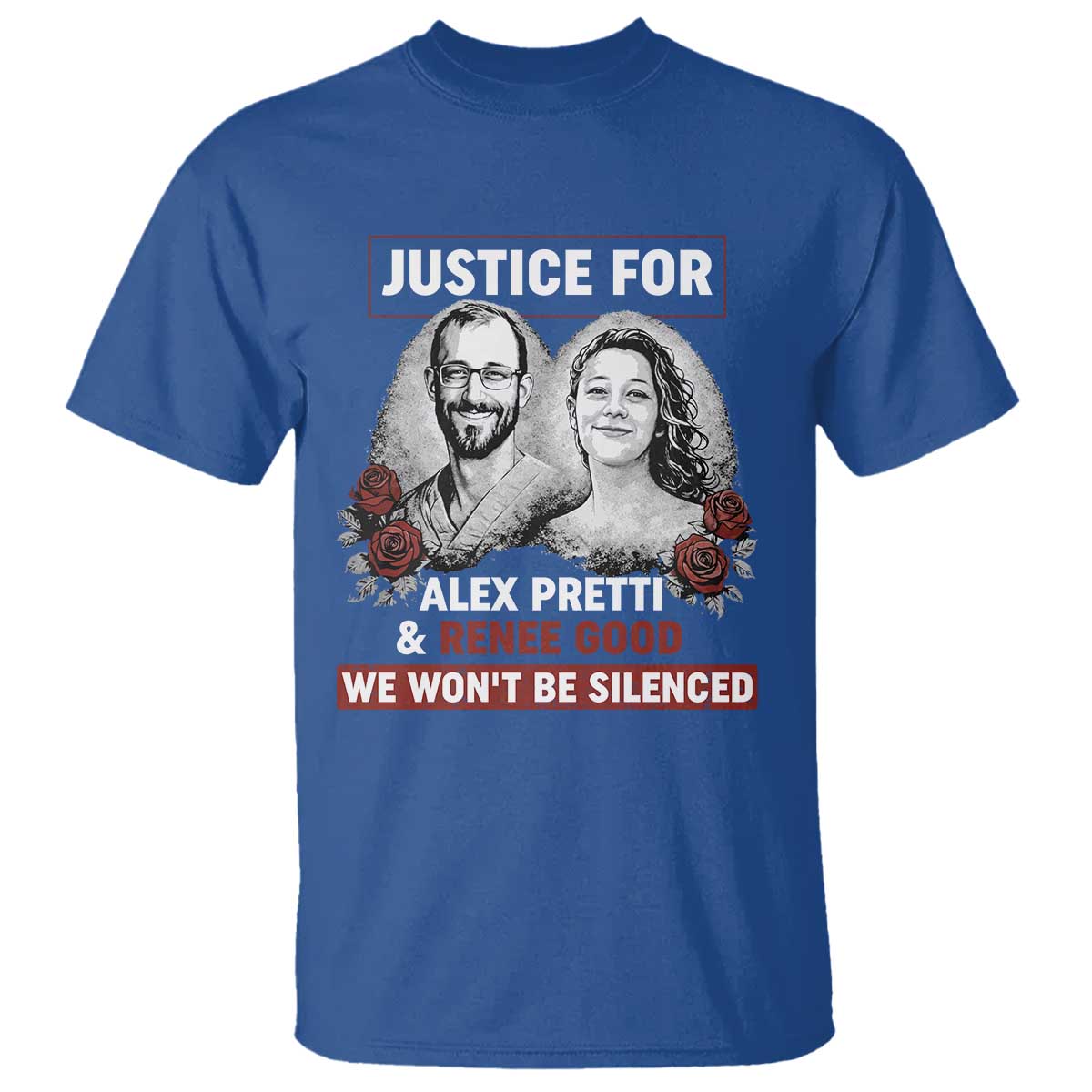 Justice for Alex Pretti and Renee Good T Shirt We Won’t Be Silenced Minnesota Resistance Protest