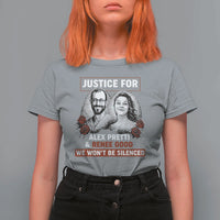 Justice for Alex Pretti and Renee Good T Shirt For Women We Won’t Be Silenced Minnesota Resistance Protest