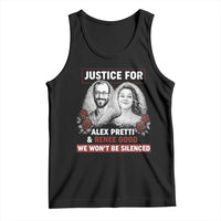 Justice for Alex Pretti and Renee Good Tank Top We Won’t Be Silenced Minnesota Resistance Protest