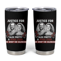 Justice for Alex Pretti and Renee Good Tumbler Cup We Won’t Be Silenced Minnesota Resistance Protest