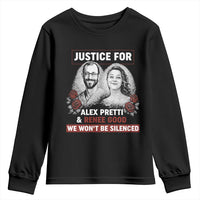 Justice for Alex Pretti and Renee Good Youth Sweatshirt We Won’t Be Silenced Minnesota Resistance Protest