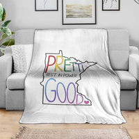 Pretti Good Minnesota Tribute Throw Blanket Rest in Power Rainbow Memorial