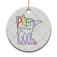 Pretti Good Minnesota Tribute Ceramic Ornament Rest in Power Rainbow Memorial