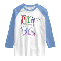 Pretti Good Minnesota Tribute Raglan Shirt Rest in Power Rainbow Memorial