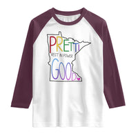 Pretti Good Minnesota Tribute Raglan Shirt Rest in Power Rainbow Memorial