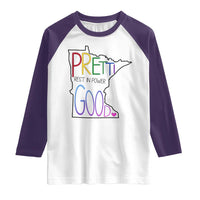 Pretti Good Minnesota Tribute Raglan Shirt Rest in Power Rainbow Memorial