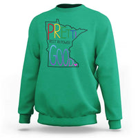 Pretti Good Minnesota Tribute Sweatshirt Rest in Power Rainbow Memorial
