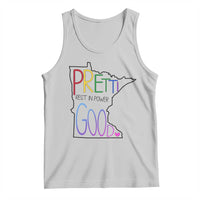 Pretti Good Minnesota Tribute Tank Top Rest in Power Rainbow Memorial