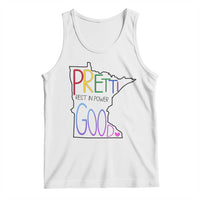 Pretti Good Minnesota Tribute Tank Top Rest in Power Rainbow Memorial