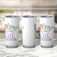 Pretti Good Minnesota Tribute Tumbler Cup Rest in Power Rainbow Memorial