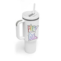 Pretti Good Minnesota Tribute Tumbler With Handle Rest in Power Rainbow Memorial