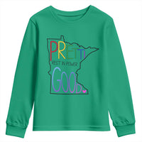 Pretti Good Minnesota Tribute Youth Sweatshirt Rest in Power Rainbow Memorial