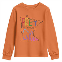 Pretti Good Minnesota Tribute Youth Sweatshirt Rest in Power Rainbow Memorial