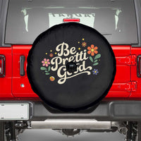 Be Pretti Good Floral Spare Tire Cover Retro Empowerment Statement