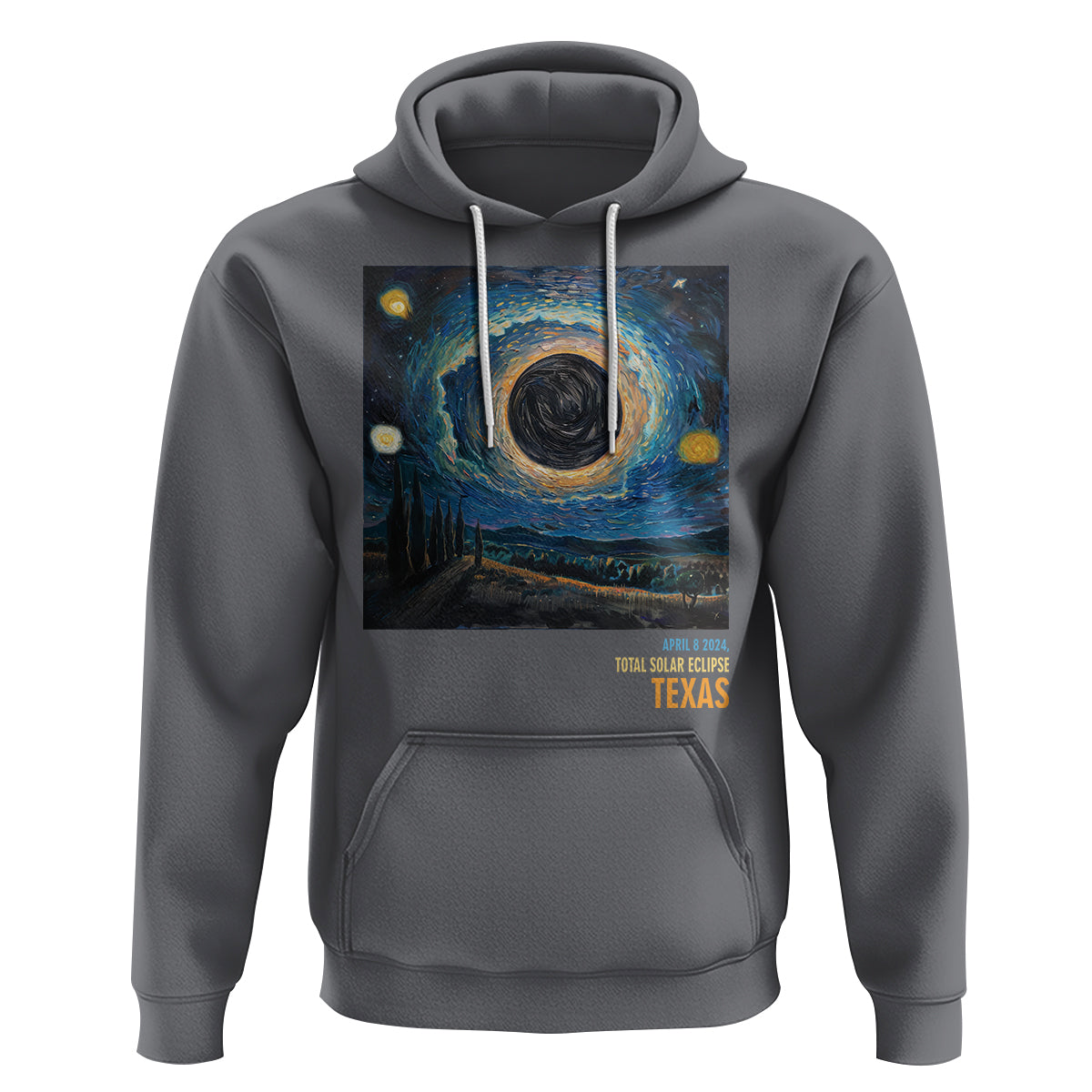 Total Solar Eclipse Hoodie April 8 2024 Starry Night Totality - Wonder Print Shop