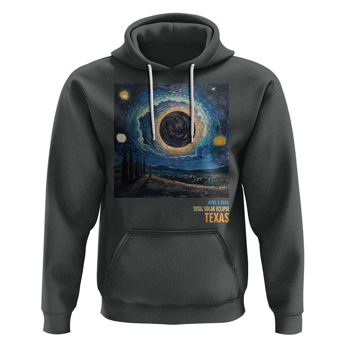 Total Solar Eclipse Hoodie April 8 2024 Starry Night Totality - Wonder Print Shop