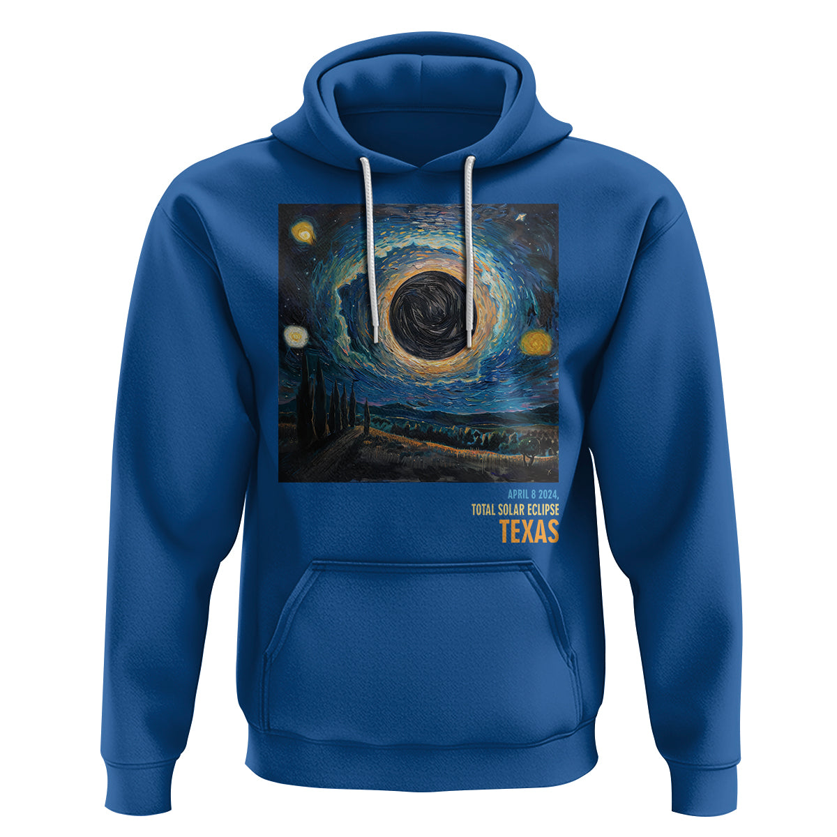 Total Solar Eclipse Hoodie April 8 2024 Starry Night Totality - Wonder Print Shop