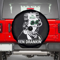 Funny St Patrick's Day Ben Dranking Spare Tire Cover Benjamin Franklin Retro Saint Paddy's Day