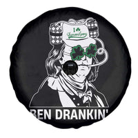 Funny St Patrick's Day Ben Dranking Spare Tire Cover Benjamin Franklin Retro Saint Paddy's Day
