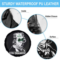 Funny St Patrick's Day Ben Dranking Spare Tire Cover Benjamin Franklin Retro Saint Paddy's Day