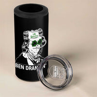 Funny St Patrick's Day Ben Dranking 4 in 1 Can Cooler Tumbler Benjamin Franklin Retro Saint Paddy's Day