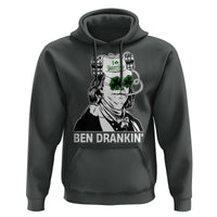 Funny St Patrick's Day Ben Dranking Hoodie Benjamin Franklin Retro Saint Paddy's Day
