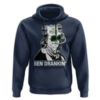 Funny St Patrick's Day Ben Dranking Hoodie Benjamin Franklin Retro Saint Paddy's Day