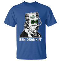 Funny St Patrick's Day Ben Dranking T Shirt Benjamin Franklin Retro Saint Paddy's Day