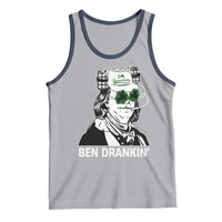 Funny St Patrick's Day Ben Dranking Tank Top Benjamin Franklin Retro Saint Paddy's Day