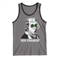 Funny St Patrick's Day Ben Dranking Tank Top Benjamin Franklin Retro Saint Paddy's Day