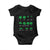 Funny Shamrock Fraction Baby Onesie St Patrick's Day Math Lover