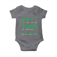 Funny Shamrock Fraction Baby Onesie St Patrick's Day Math Lover