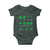 Funny Shamrock Fraction Baby Onesie St Patrick's Day Math Lover