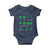 Funny Shamrock Fraction Baby Onesie St Patrick's Day Math Lover