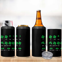 Funny Shamrock Fraction 4 in 1 Can Cooler Tumbler St Patrick's Day Math Lover