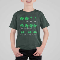 Funny Shamrock Fraction T Shirt For Kid St Patrick's Day Math Lover