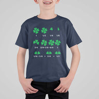 Funny Shamrock Fraction T Shirt For Kid St Patrick's Day Math Lover