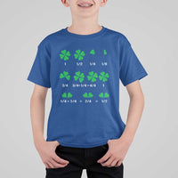 Funny Shamrock Fraction T Shirt For Kid St Patrick's Day Math Lover