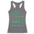 Funny Shamrock Fraction Racerback Tank Top St Patrick's Day Math Lover