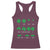 Funny Shamrock Fraction Racerback Tank Top St Patrick's Day Math Lover