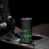 Funny Shamrock Fraction Skinny Tumbler St Patrick's Day Math Lover