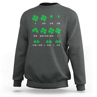 Funny Shamrock Fraction Sweatshirt St Patrick's Day Math Lover