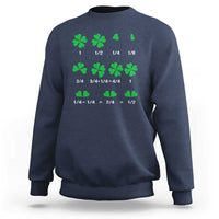 Funny Shamrock Fraction Sweatshirt St Patrick's Day Math Lover