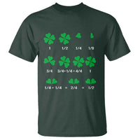 Funny Shamrock Fraction T Shirt St Patrick's Day Math Lover