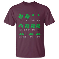 Funny Shamrock Fraction T Shirt St Patrick's Day Math Lover