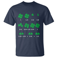 Funny Shamrock Fraction T Shirt St Patrick's Day Math Lover