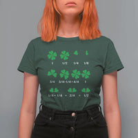 Funny Shamrock Fraction T Shirt For Women St Patrick's Day Math Lover